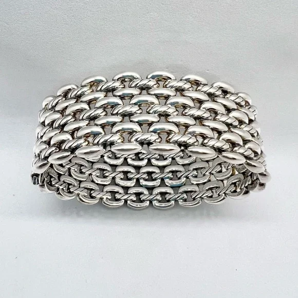 David Yurman Thoroughbred 3-Row Cuff Bracelet - Picture 12 of 16